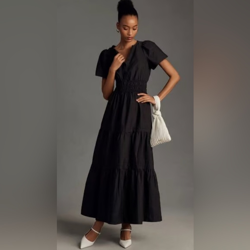 Anthropologie Black Maxi Dress